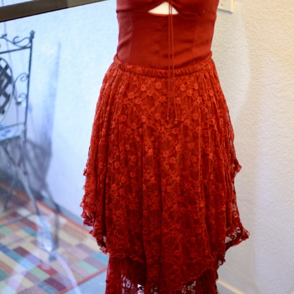 Cotton Candy Red Spaghetti Strap Mini Dress - Picture 7 of 7